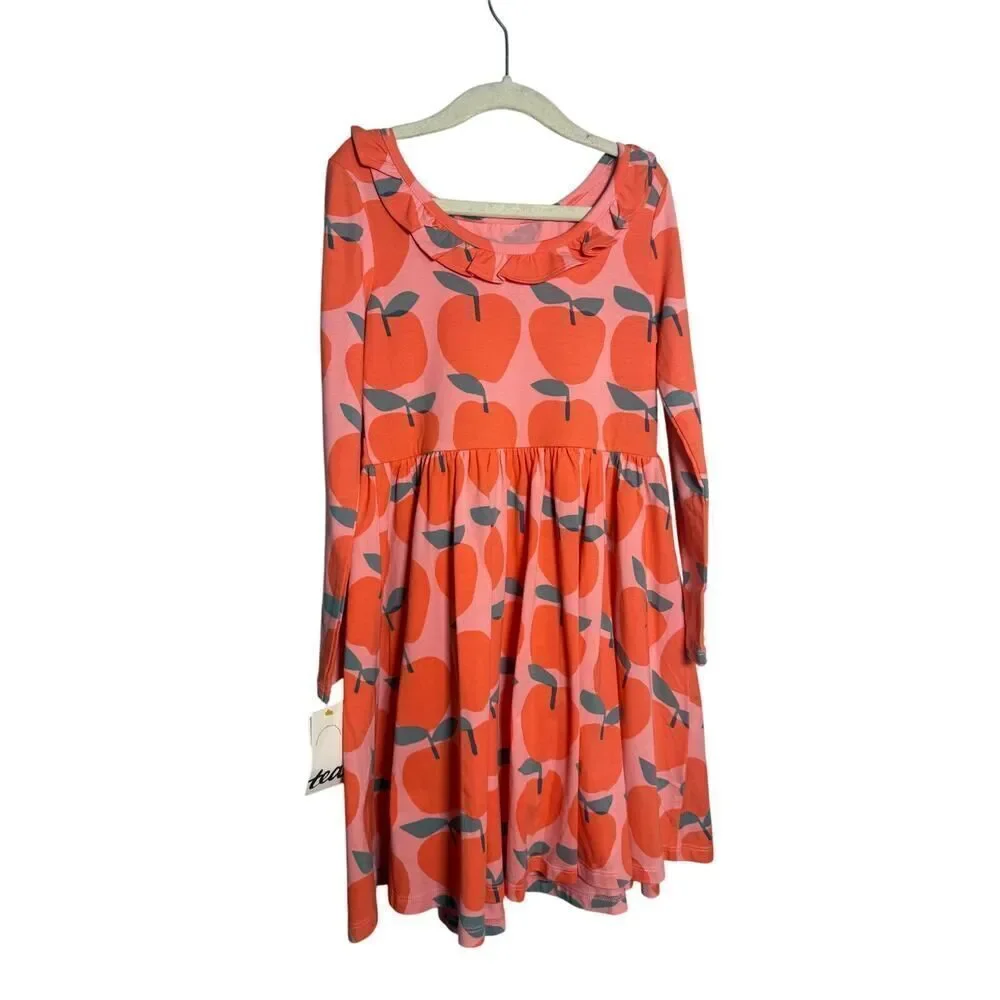 NWT Tea Collection Ruffle Collar Ballet Dress – Normandy Apples, Girl’s Sz 7